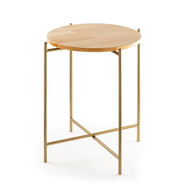 Hanah Home Mesa de Centro Shb-004-A Dorado y Natural
